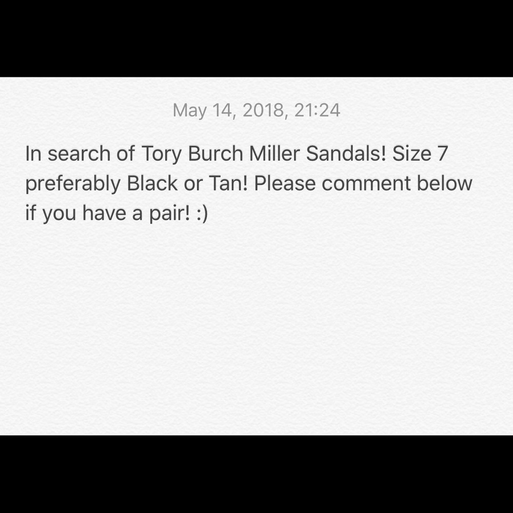 ISO Tory Burch Miller Sandals!!